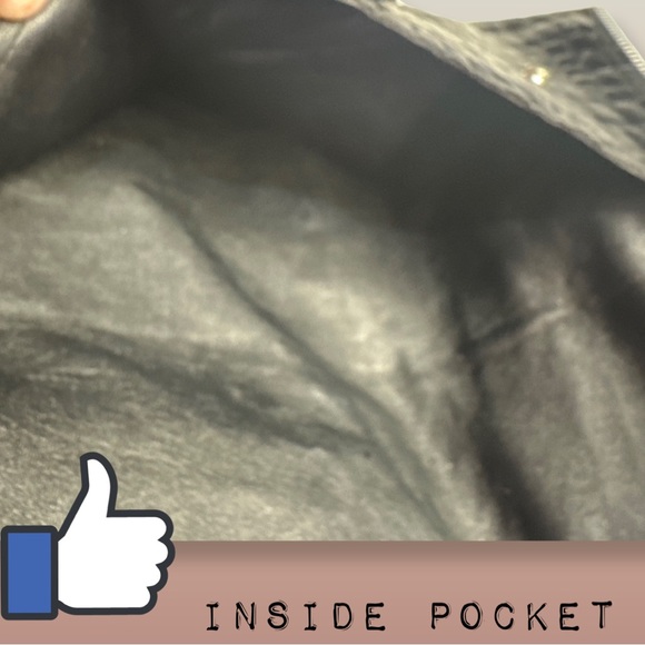 Faux crocodile black leather clutch - Picture 4 of 4